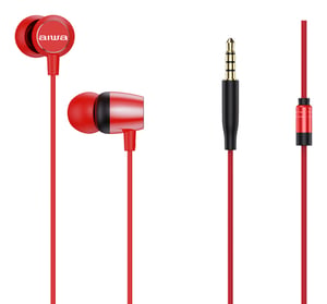 Aiwa ESTM-20RD Kopfhörer/Headset, kabelgebunden, In-Ear, Telefonate/Musik/Sport/Alltag, rot