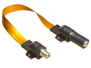 Alcasa S-1014Q koaxialkabel 0,54 m SAT Typ F Svart, Guld, Transparent