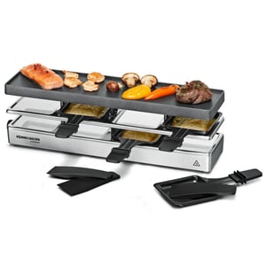 Rommelsbacher RC 800 raclettegrill för 4 personer, 795 W, svart, silver