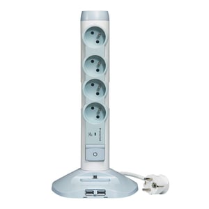 C2G 80792 Surge Protector, Gray, 4 x Power Outlets, 2 m