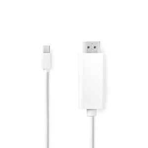 Nedis CCGL37600WT20 adapter kablowy 2 m Mini DisplayPort Biały