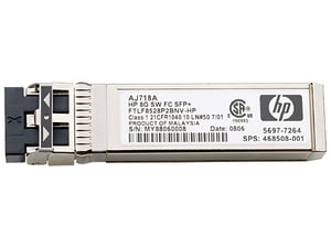 HPE 8 Gb kortvågig Fibre Channel SFP+ 1-pack nätverksmodul, 8000 Mbit/s SFP+