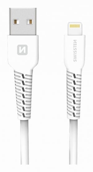 Swissten 71505541 kabel Lightning 1 m Biały