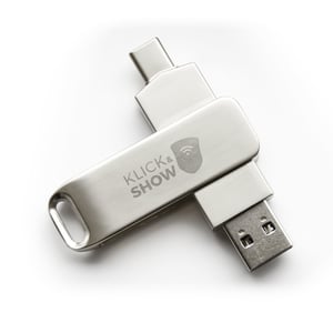 Kindermann Klick & Show USB A/C Drive, pamięć USB 16 GB USB Type-A / USB Type-C 3.2 Gen 1 (3.1 Gen 1) Srebrny