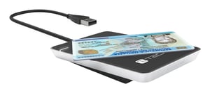 Techly I-CARD CAM-CIE RFID-kortläsare med USB-anslutning, svart, silver