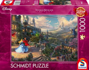 Schmidt Spiele Thomas Kinkade Studios: Disney Dreams Collections - Sleeping Beauty Dancing in the Enchanted Light Puzzle układanka 1000 szt. Kreskówki