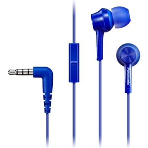 Panasonic RP-TCM115E Hörlurar, trådbundna, in-ear, samtal/musik, blå