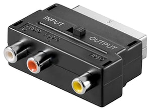 Goobay 50122 SCART-kabel (21-polig) 3 x RCA Svart