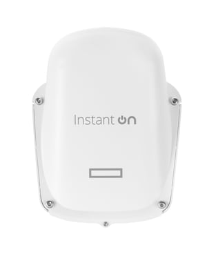 HPE Networking Instant On utomhus-accesspunkt med dubbla radioenheter, 2x2 Wi-Fi 6 (RW) AP27, 1774 Mbit/s, vit, stöd för PoE