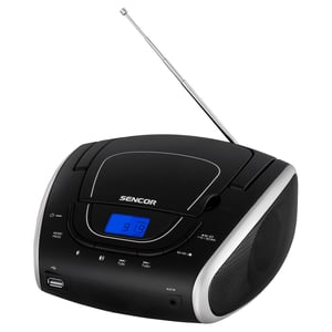 Sencor SPT 1600 BS bärbart stereosystem, digitalt, 2 W, FM, svart, grå, MP3-spelare