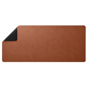 Spigen APP04763 skrivbordsunderlägg, veganskt läder, brunt
