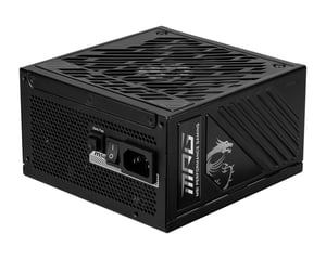 MSI MPG A1000GS PCIE5 1000 W Power Supply Module, 24-pin ATX, Black