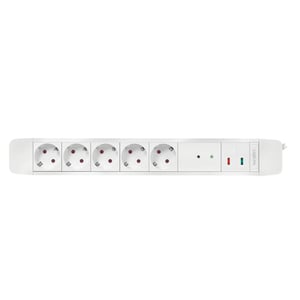 LogiLink LPS402 rozgałęziacz 1,5 m 5 x gniazdo sieciowe Wewnętrzna Biały