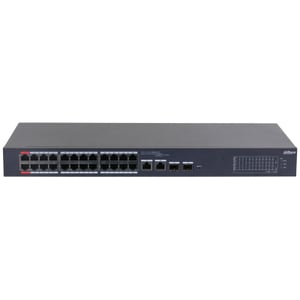 Dahua Technology DH-CS4226-24ET-240, hanterad L2 Gigabit Ethernet-nätverksswitch (10/100/1000) med PoE-stöd, svart