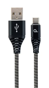 Gembird CC-USB2B-AMCM-1M-BW Lightning Cable, Black, White