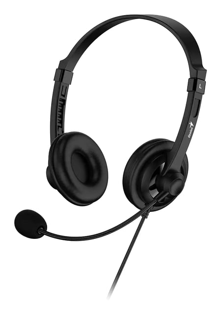 Genius HS-230U Zestaw słuchawkowy Przewodowa Opaska na głowę Biuro/centrum telefoniczne USB Type-C Czarny