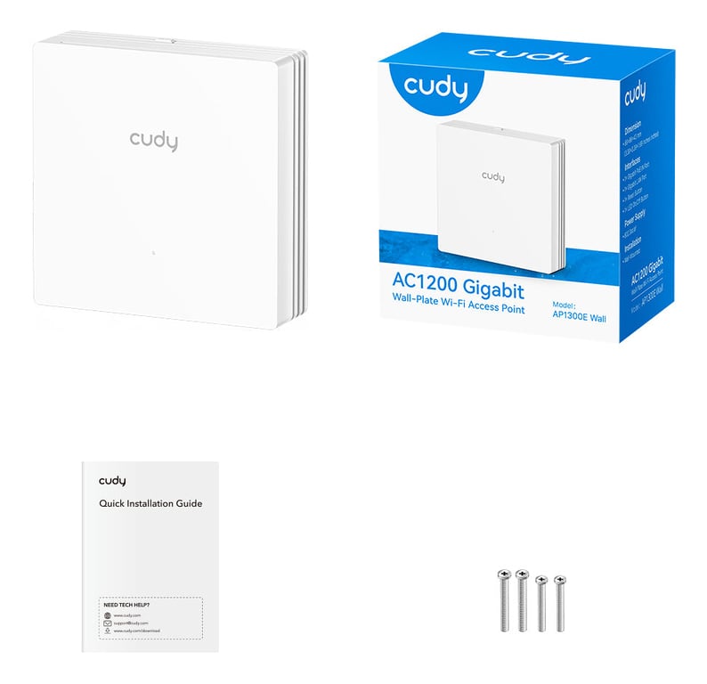 Cudy Netzwerkgeräte 1167 Mbit/s Biały Obsługa PoE