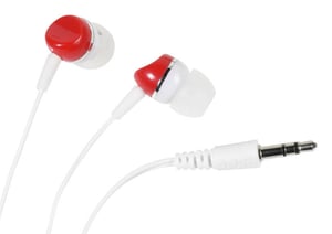 Vivanco Colour Buds Kopfhörer, kabelgebunden, In-Ear, Musik, rot, weiß