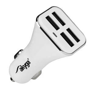 Akyga AK-CH-09 ładowarka do urządzeń przenośnych GPS, Power bank, Smartfon, Tablet Srebrny, Biały Zapalniczka Automatyczna
