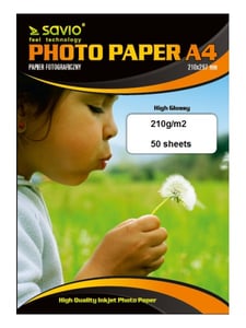 Savio PA-12 Fotopapier A4, glänzend