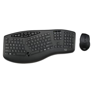 Adesso WKB-1600CB tangentbord Medföljande mus Universell RF-trådlös QWERTY US English Svart