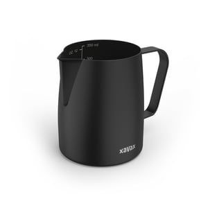 Xavax 00111260 Milk and Cream Jug, 0.35 L, Stainless Steel, Black