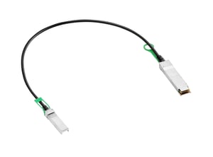 HPE Aruba Networking 50G QSFP56 till SFP56 0,65 m DAC-kabel nätverkskabel Svart 0,65 m