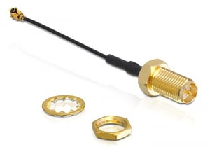 DeLOCK WLAN SMA Antenna Cable, 0.05 m, Black