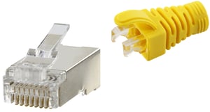 LOGON PROFESSIONAL TWP8P8E5SY wtyczka RJ-45 Metaliczny, Żółty