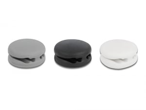 DeLOCK Self-adhesive Cable Organizer, 4-channel, set of 3