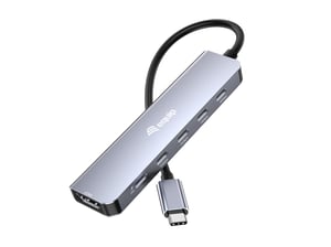 Equip 133499 Dockingstation, kabelgebunden, USB 3.2 Gen 2 (3.1 Gen 2), Typ C, grau