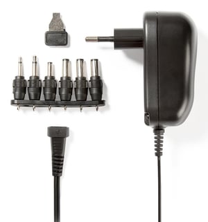 Nedis ACPA001 strömadapter/omformare, inomhus, 12 W, svart