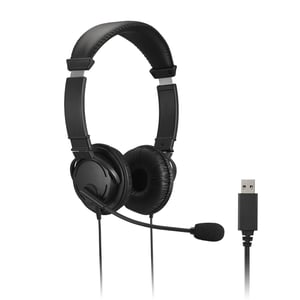 Kensington K33065WW Headphones/Headset, Wired, Headband, Office/Call Center, USB Type-A, Black