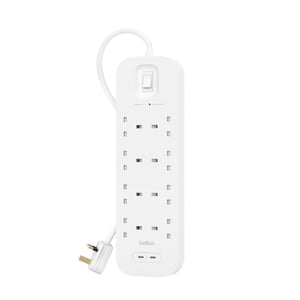 Belkin Connect White 8-Port Power Strip, 2 m