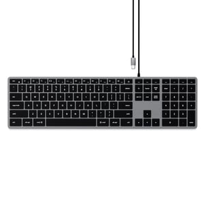 Satechi Slim W3 klawiatura Dom USB QWERTZ Niemiecki Czarny, Szary