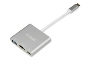 iBox IUH3CFT1 USB 3.2 Gen 1 (3.1 Gen 1) Type-C-dockningsstation, silver