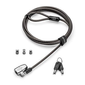 Kensington ClickSave 2.0 Laptop-Sicherheitsschloss, 3-in-1, mit Schlüssel zu öffnen