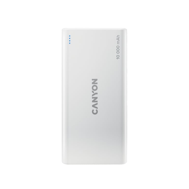 фото Зовнішній акумулятор (павербанк) Canyon PB-108 10000mAh White (CNE-CPB1008W)