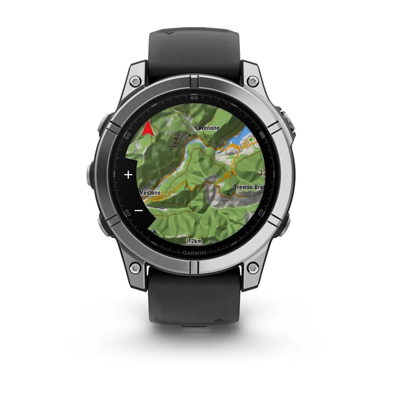 фото Смарт-годинник Garmin Fenix E 47mm Amoled Stainless Steel with Black Silicone Band (010-03025-02/00)