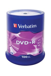 Verbatim DVD+R Matt Silver 4.7 GB, 100 pcs.