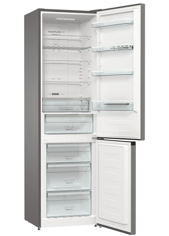 Gorenje NRK6202AXL4 Wolnostojący 331 l Szary, Metaliczny, Biały