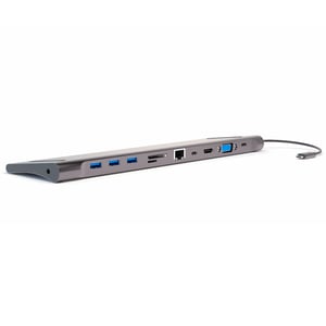 4smarts 11-i-1 USB 3.2 Gen 1 (3.1 Gen 1) Typ A + Typ C Grå