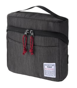 TROIKA BBG72 Aufbewahrungstasche, rechteckig, Polyester, Anthrazit, Schwarz