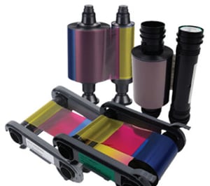 Evolis YMCKO taśma do drukarek 300 stron(y) Czarny, Cyjan, Szary, Purpurowy, Żółty