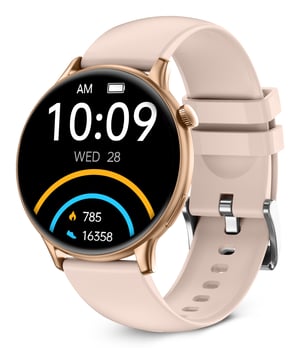 Ksix Core 2 3,63 cm (1.43") AMOLED 47 mm Cyfrowy 466 x 466 px Ekran dotykowy Różowy