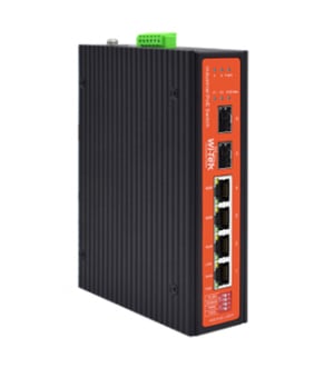 Wi-Tek WI-PS306GF-I V2 przełącznik sieciowy Nie zarządzany Gigabit Ethernet (10/100/1000) Obsługa PoE Czarny, Pomarańczowy