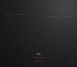 Beko HII64401QT Cooktop, Black, Built-in, 60 cm, Induction Cooktop with 4 cooking zones