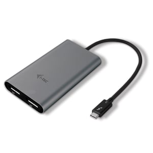 i-tec TB3DUAL4KDP externe USB-Grafikkarte 5120 x 2880 px Grau