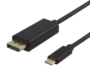 Deltaco 140015 adapter kablowy 2 m DisplayPort Czarny