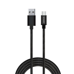 Savio CL-129 USB-Kabel USB 2.0 2 m USB-A auf USB-C Schwarz